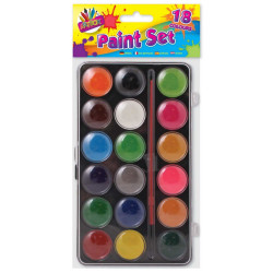 18 COLOUR PAINT BOX & PAINT BRUSH  5022 