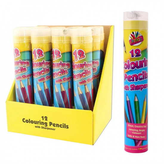 12 COLOURING PENCILS + SHAPENER 5024