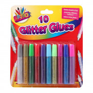 GLITTER GLUES 10 PACK    5032