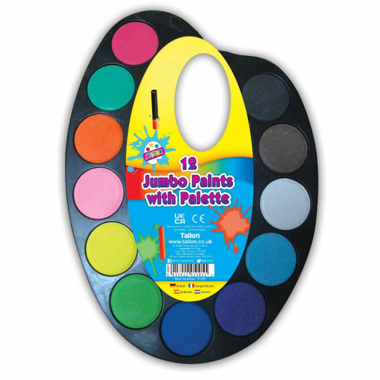 12 JUMBO PAINTS WITH PALETTE  5105