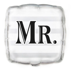 SILVER MR WED FOIL BALOON               