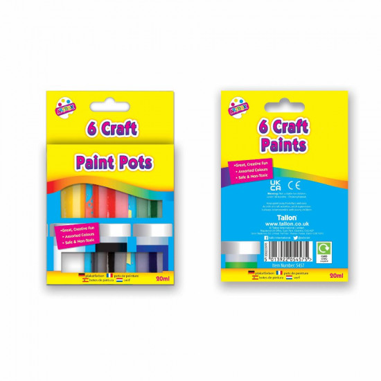 6 CRAFT PAINTS 20ML    5457             