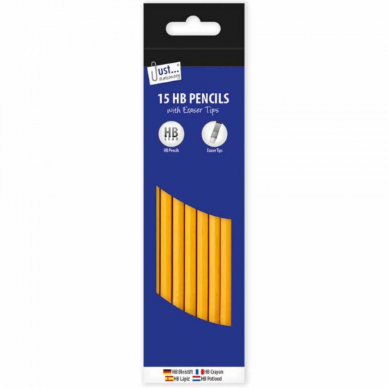 15HB PENCILS WITH ERASER TOPS 5631      