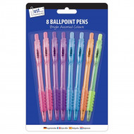 COLOURED BALLPOINT PENS 8PC  5636