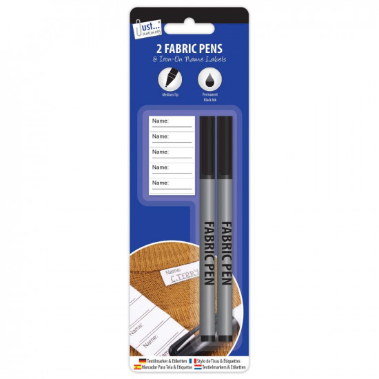 2 FABRIC PENS & NAME LABLES  5639       