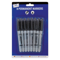 8 BLACK PERMANENT MARKERS   5644        