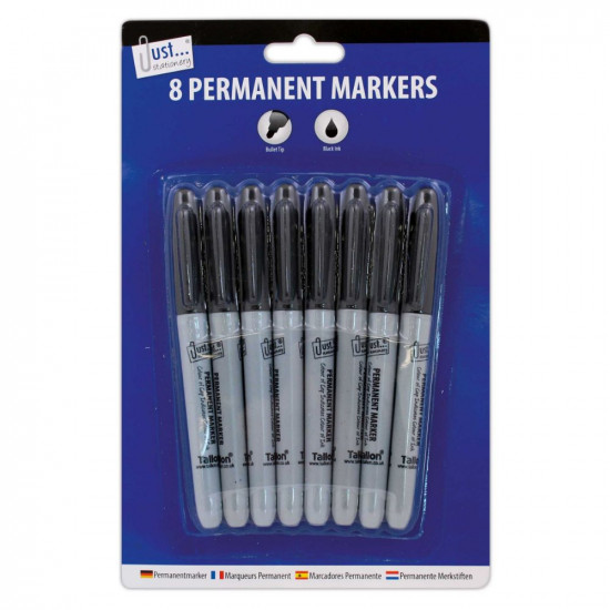 8 BLACK PERMANENT MARKERS   5644        