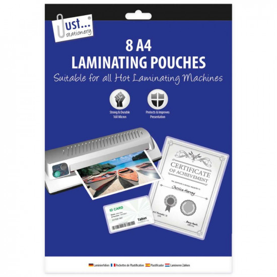 A4 LAMINATING POUCHES  8PCS  5921       