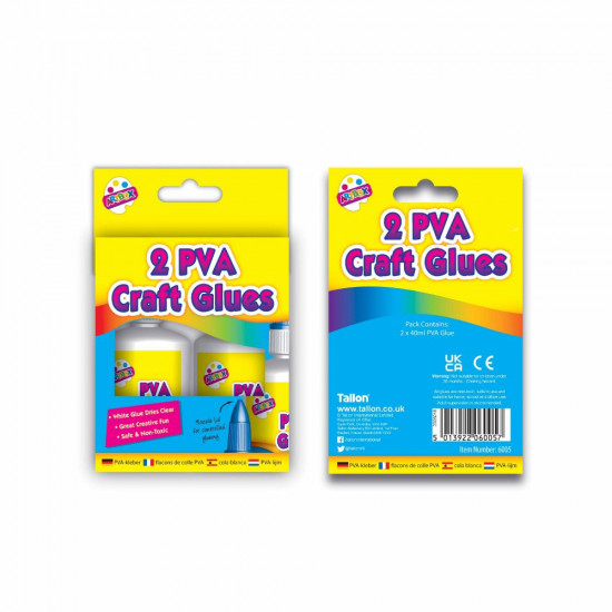 PVA CRAFT GLUE 40MLx 2PK   6005
