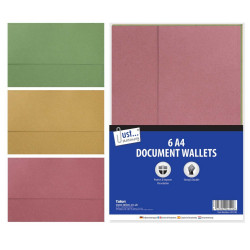 A4 6PC CARD DOCUMENT WALLETS  6101