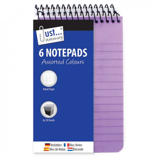 6 NEON NOTE PADS    6107                