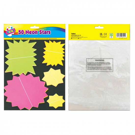 50 LARGE FLUORESCENT STARS  6221
