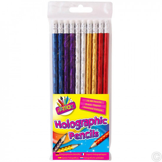 10 HOLOGRAPHIC HB PENCILS   6365        