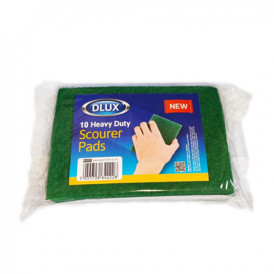DLUX HEAVY DUTY SCOURER PADS 10PK
