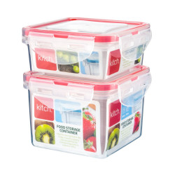 2 SQUARE FOOD CONTAINERS 250+400ML      