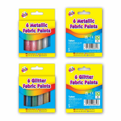 ART BOX 6PC FABRIC PAINT  6834          