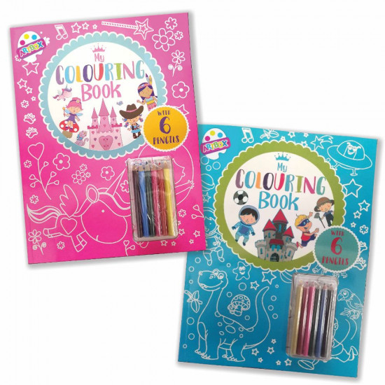 COLOURING BOOK+PENCILS  **NO VAT**      