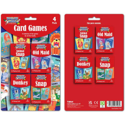 Children's Playing Cards Pack of 4 games
