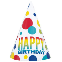 8 HAPPY BIRTHDAY PARTY  HAT  73091      