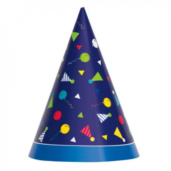 UNIQUE PARTY HATS PK 8     74741