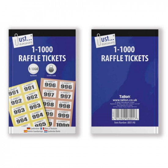 CLOAKROOM/ RAFFLE TICKET  12PK  8001    