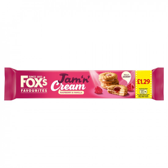 FOX'S JAM N CREAM   **NO VAT** RRP£1.29