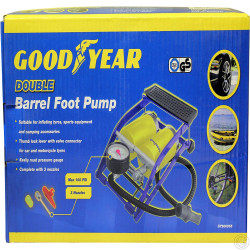 GY DOUBLE BARREL FOOT PUMP  900055