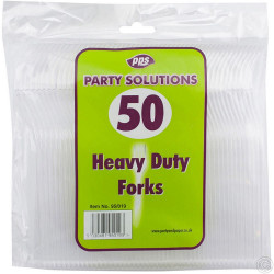 PPS HEAVY DUTY FORKS CLEAR 50PCS