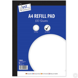 A4 SILVINE REFILL PAD 160s PLAIN  *6PK*