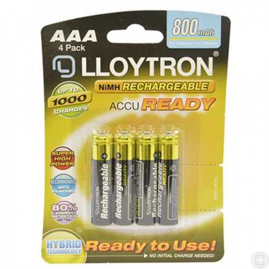 LLOYTRON AAA BATTERY 4s 800MAH B009