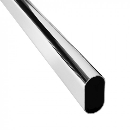 CHROME 3FT OVAL TUBE 30X15MM   B5515