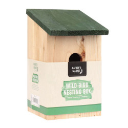 KINGFISHER WOODEN BIRD NESTING BOX      