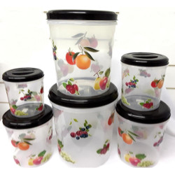 FLOWERS STORAGE CONTAINER SET 6PCS      