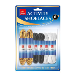 ACTIVITY SHOELACES 6PAIRS    BS1001-6   