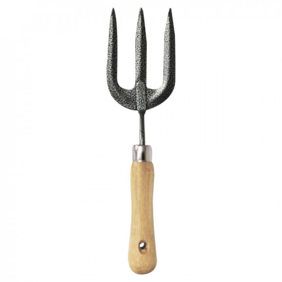 K'FISHER WOODEN HANDLED HAND FORK