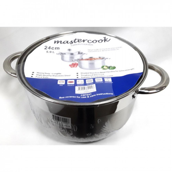 STAINLESS STEEL CASSEROLE 24CM CST031