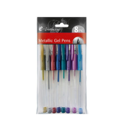 METALLIC GEL PENS 8PK   CW1072          