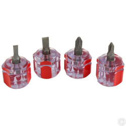 4PC MINI STUBBY SCREWDRIVER DT65208     