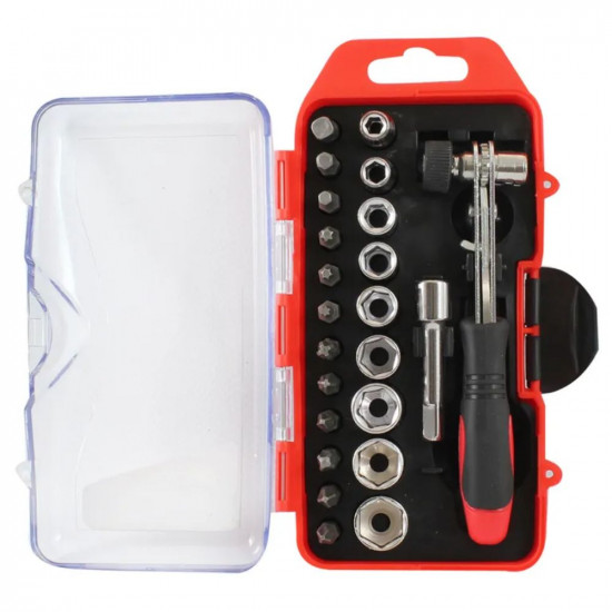 23PC RATCHET SOCKET& BIT SET DT65233    