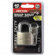 DEKTON SNAP SHUT PADLOCK 40MM 70182