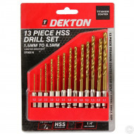 DEKTON 13PC HSS DRILL SET    DT80216