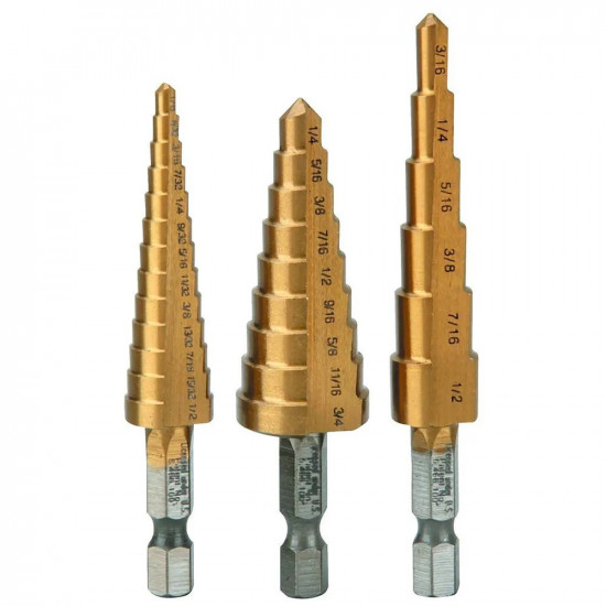 DEKTON 3PC STEP DRILLS       DT80234    