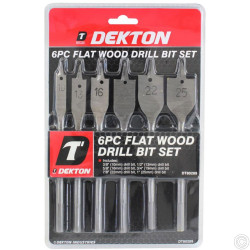 DEKTON 6PCS FLAT WOOD DRILL DT80289     