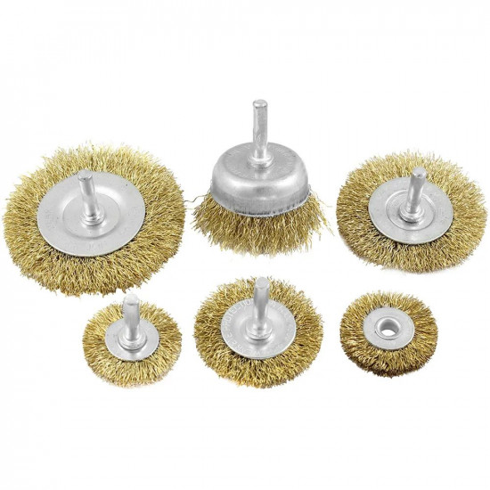 6PC ROTARY WHEEL & CUP BRUSH  DT80505   