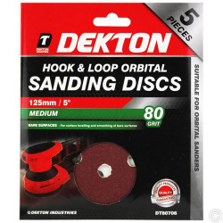 5 ORBITAL SANDING DISC 80GRIT 80706     