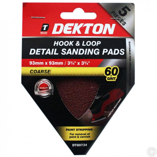 5DETAIL SANDING PADS 60 GRIT 80734