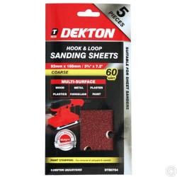 DEKTON 5PC HOOK AND LOOP SANDING PADS