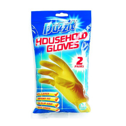 DUZZIT HOUSEHOLD GLOVES(MEDIUM)2PK