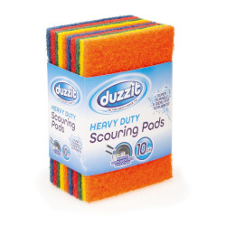 DUTY SCOURING PAD ASSTD 10PK            
