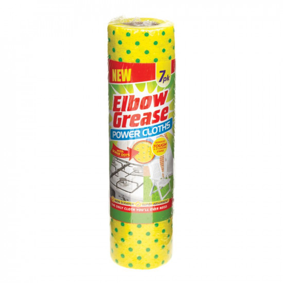 ELBOW GREASE POWER CLOTHS 7PK  EG21